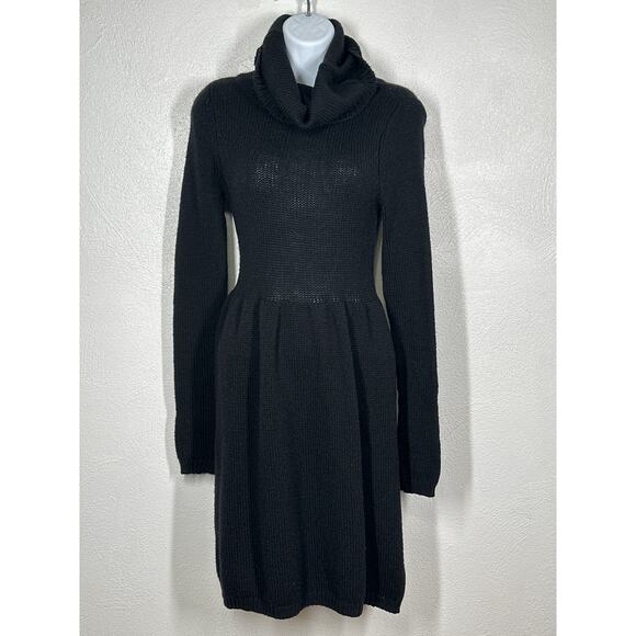 Vince, Dresses & Skirts - VINCE 90s Y2K Sweater Dress S Black Turtleneck Dark Academia Dark Preppy Goth